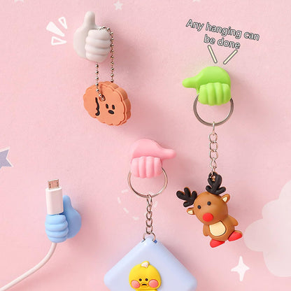 Creative Thumbs Up Shape Wall Hook Holder (Pack of 10 + 2 Free)
