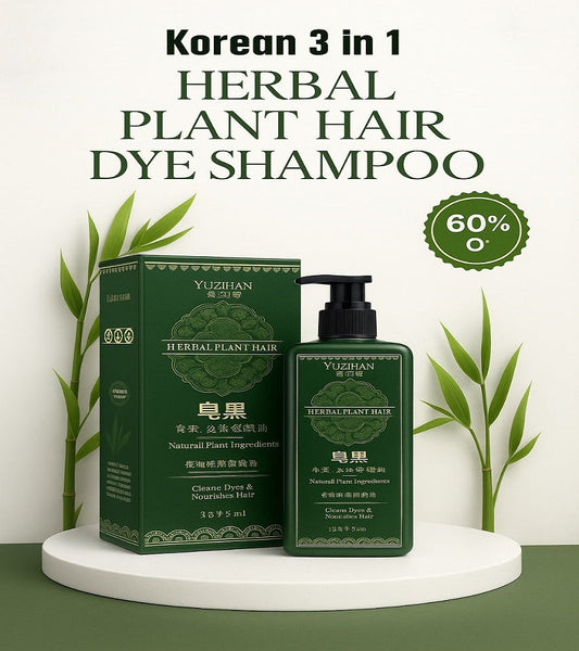 Korean 3 in 1 Herbal hair dye shampoo Buy 1 Bottle🧴Get 1 Bottle FREE🧴